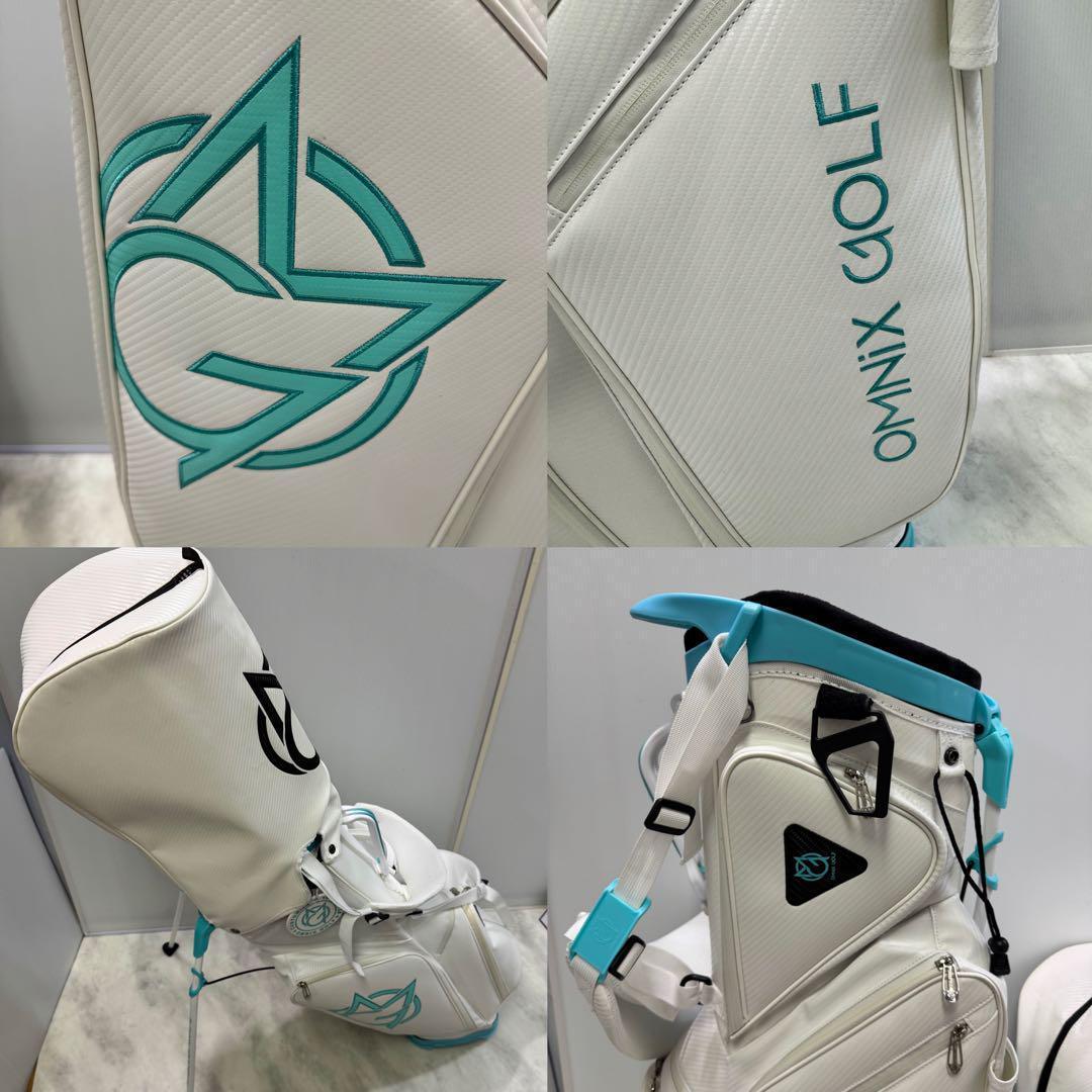 希少 OMNIX GOLF キャディバック ホワイト 8.5型