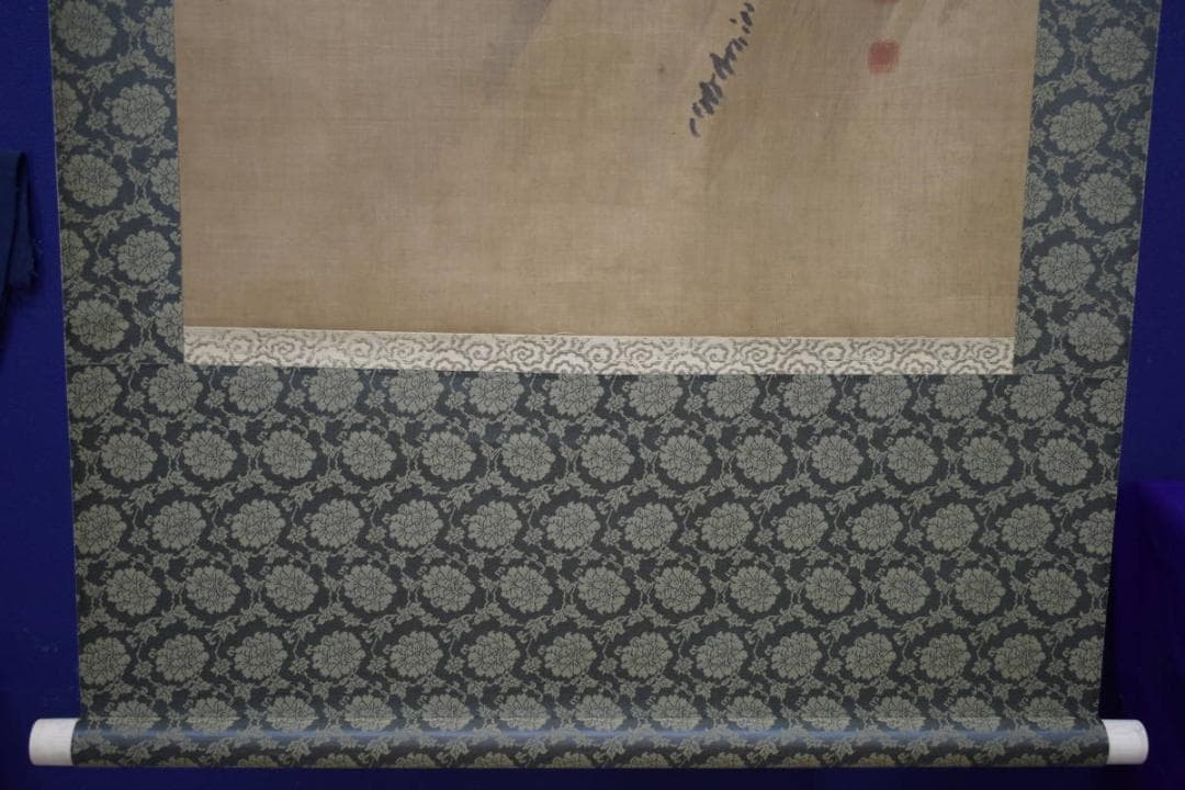 模写/熊代熊斐/椿に小禽図/布袋屋掛軸HI-946