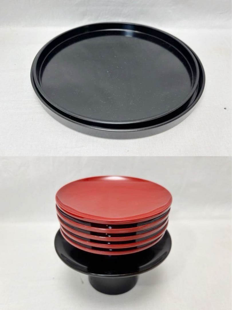 美品 懐石道具揃え 一式 黒塗 五客揃 利休形 共箱