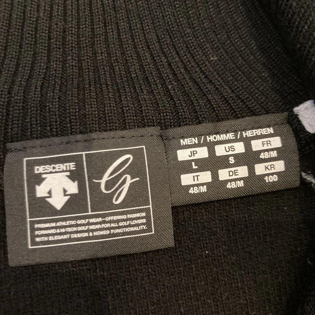 DESCENTE カッティングデザイン ジップスタンド セーター L