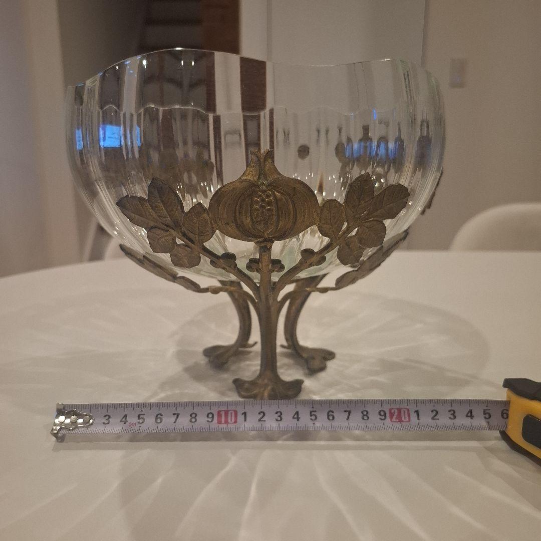 アンティーククリスタルガラスフルーツプレート