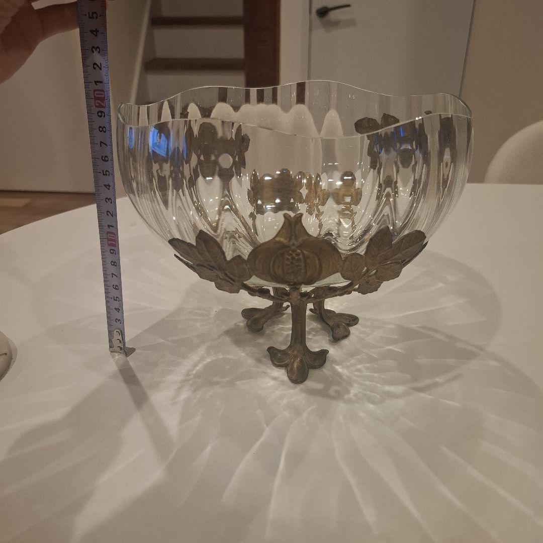 アンティーククリスタルガラスフルーツプレート