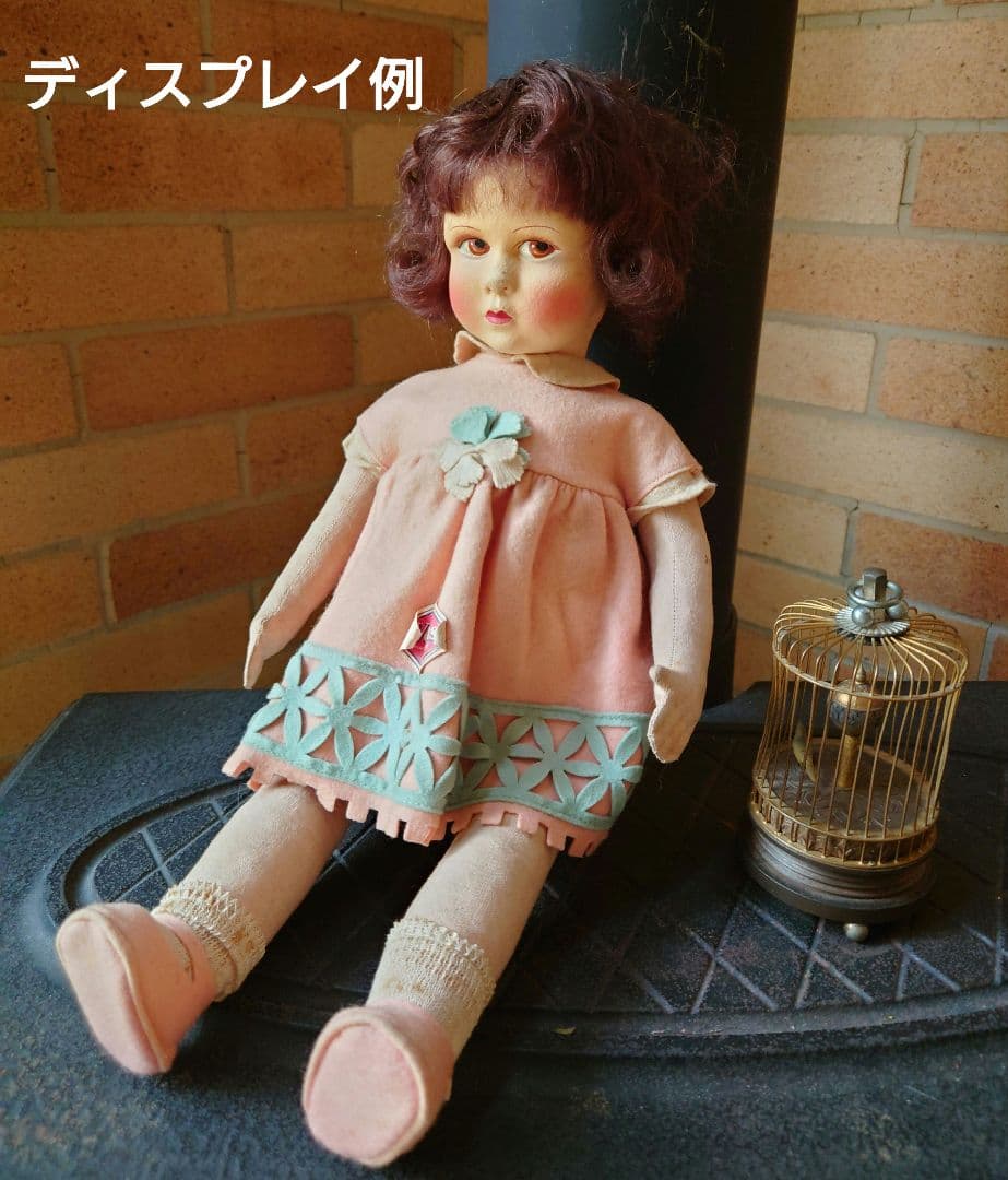 アンティーク　小さな鳥かごの時計　回転式時計　鳥かご　鳥　ゼンマイ式　動きません