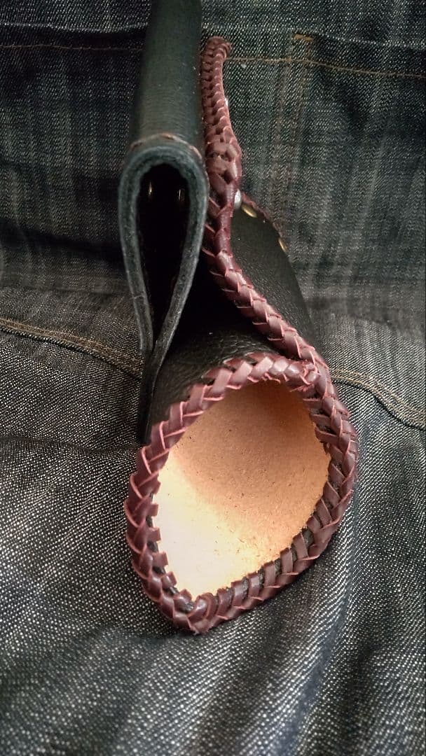 シゲ　牛本革　タモホルスター　左刺し　ホルダー　ヘチ釣り　落とし込み　チヌ