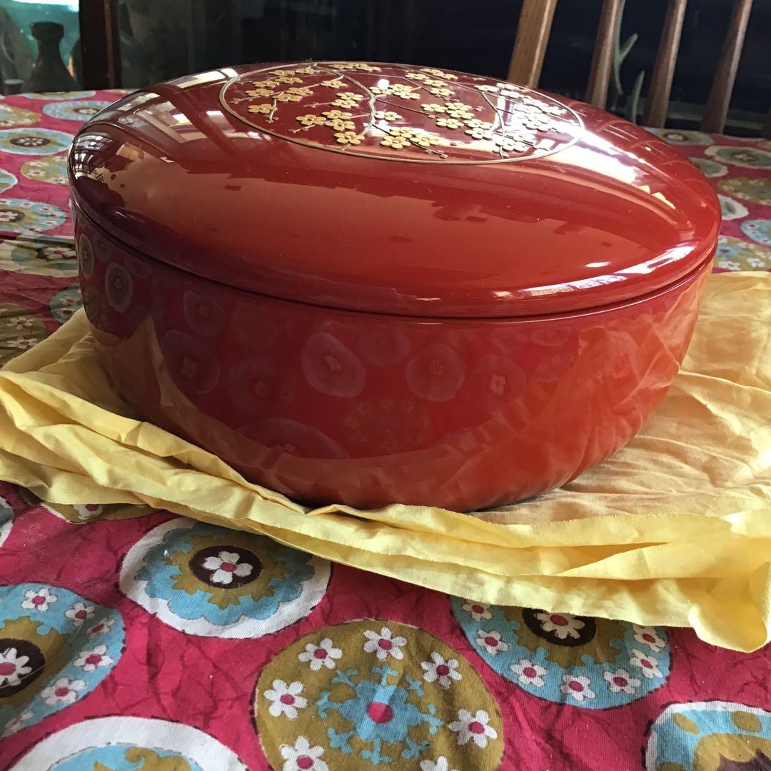 琉球角萬　うるし　漆器　菓子ばち