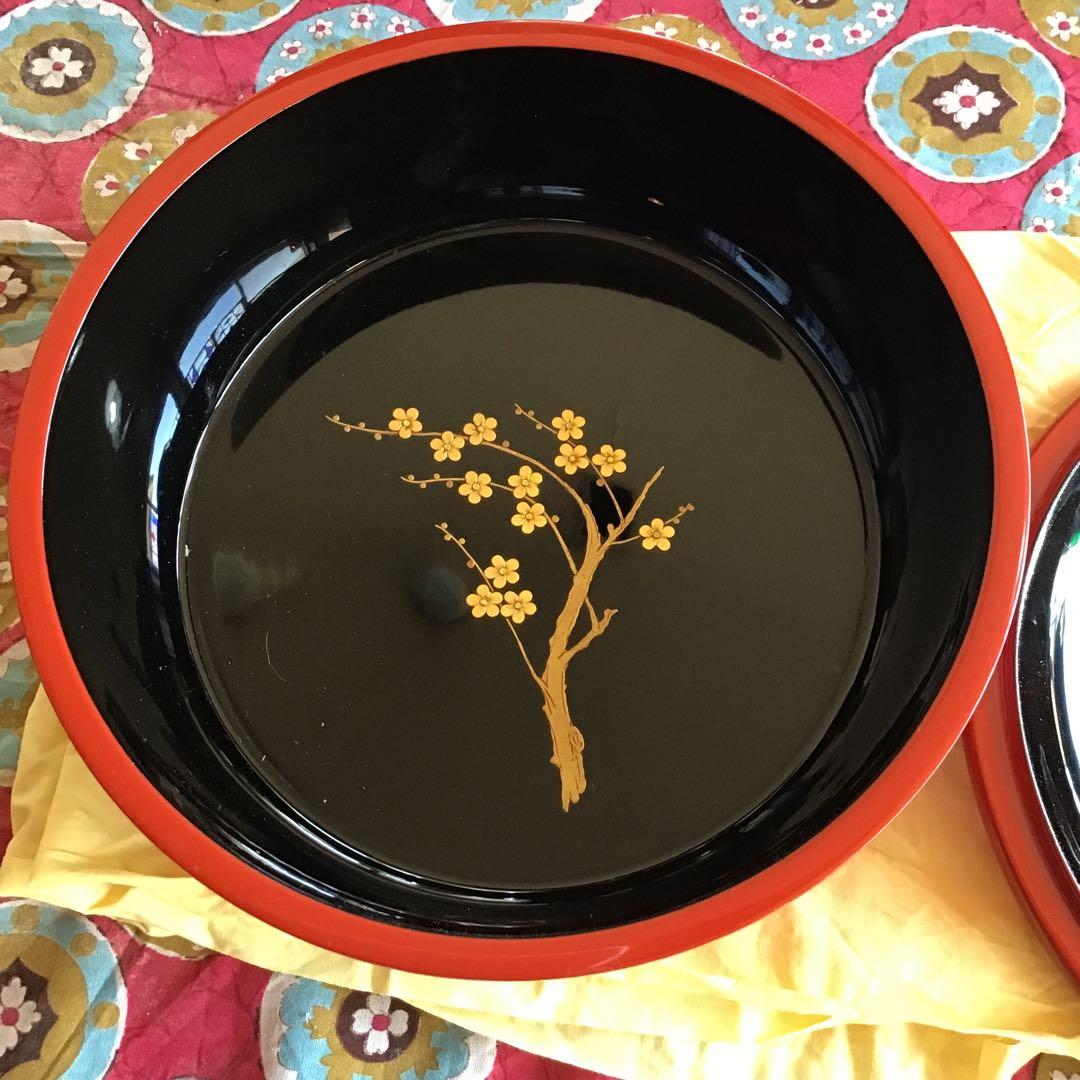 琉球角萬　うるし　漆器　菓子ばち