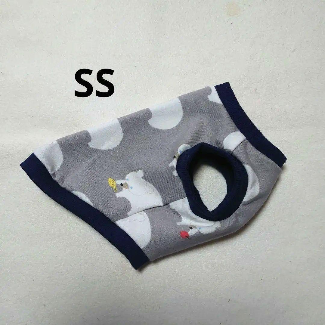 犬服 SS わんこの普段着　青い目のくまちゃん紺色