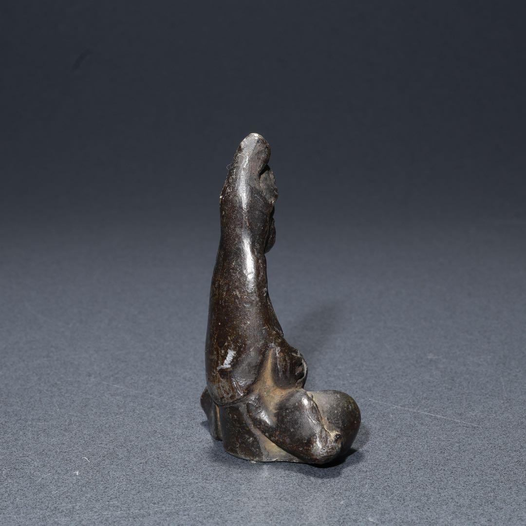 観音坐像　仏像　金属　骨董　R1679