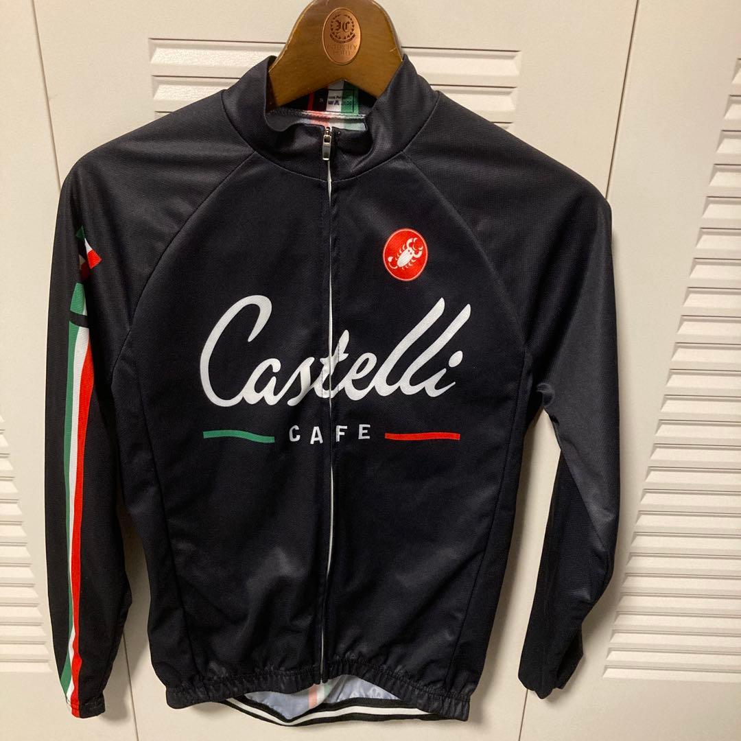 【美品】Castelli Cafe サイクルジャージ S ブラックセットアップ