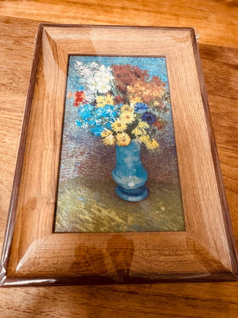 大ゴッホ展 青い花瓶の花 ゴッホ展 ミニフレーム