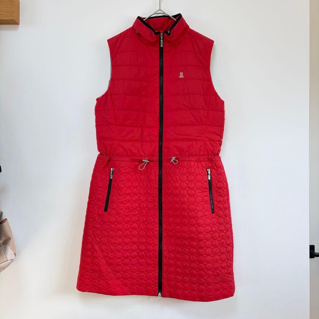 美品！ランバンスポール38 フード付キルティング中綿　裏地蓄熱保存ワンピース