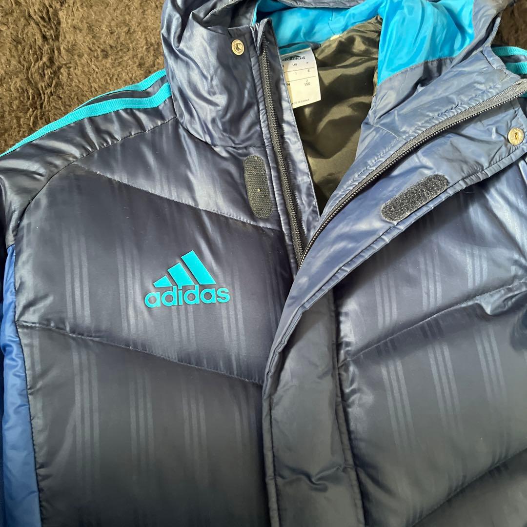 adidas ダウンジャケット 150サイズ ネイビー・ブルー