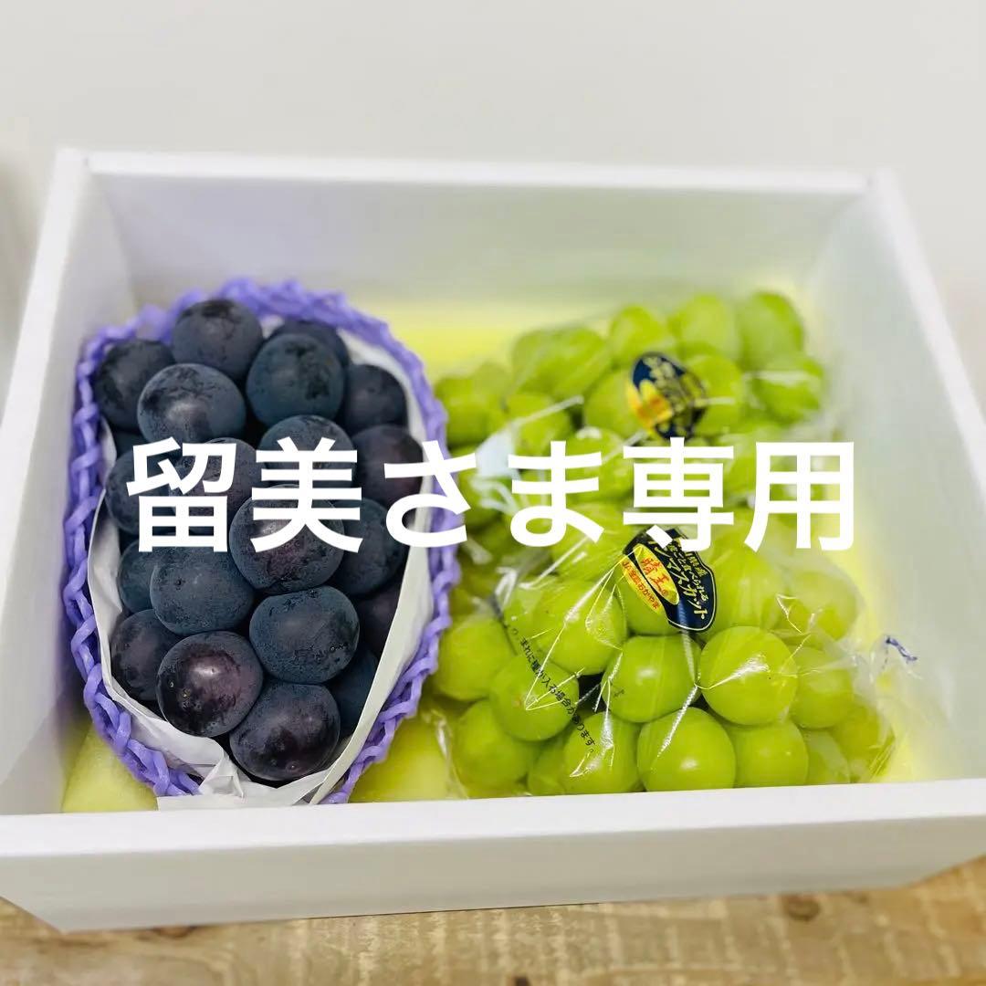 【留美】オーロラ×晴王2房+新甘泉特選5玉