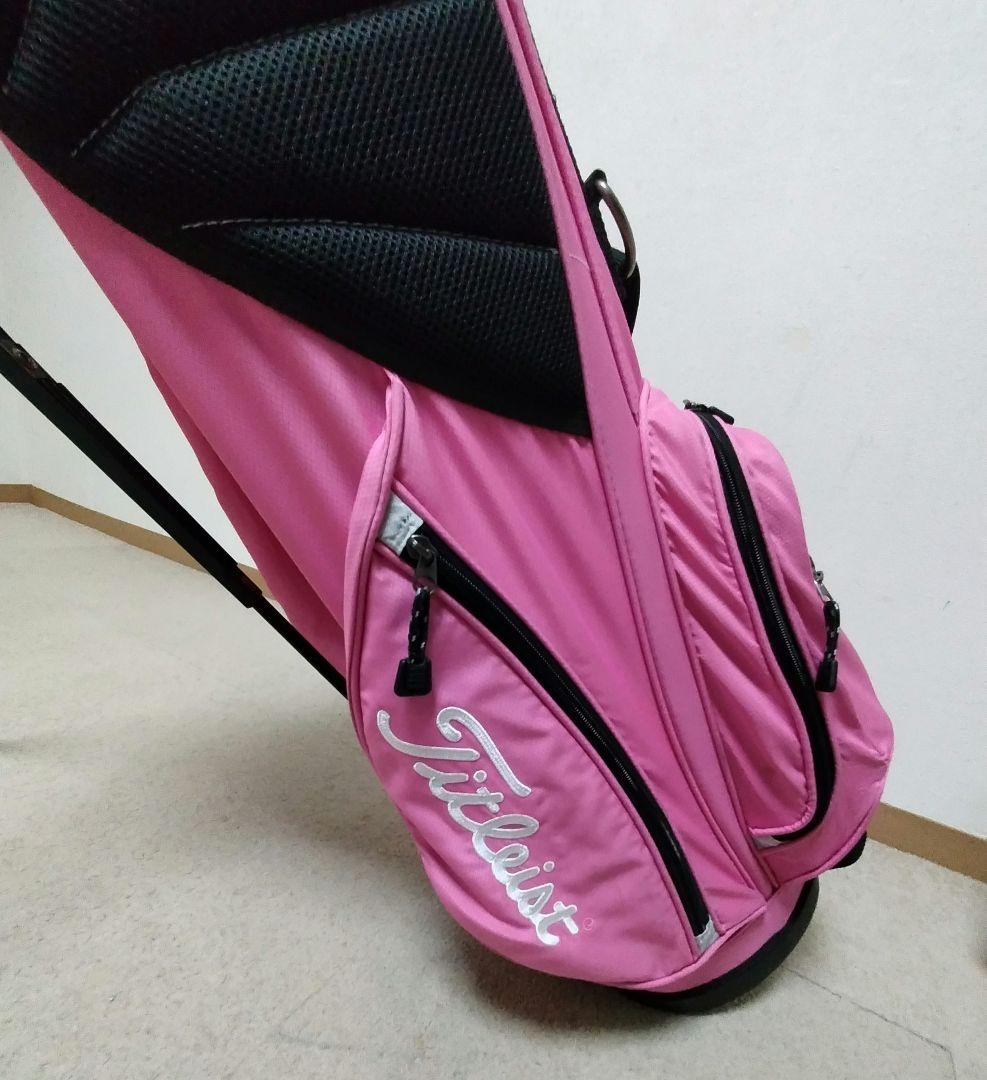 Titleist タイトリスト ゴルフキャディバッグ スタンド型 ピンク