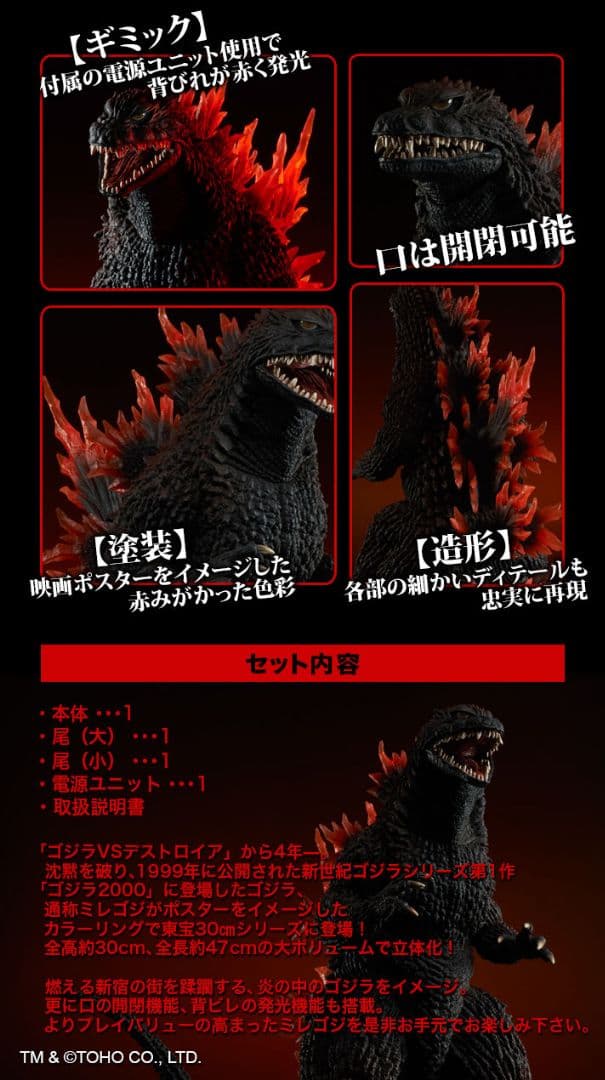 XPLUS 東宝30cmシリーズ ゴジラ(1999)ポスターイメージVer　新品