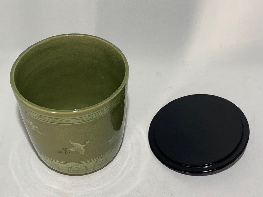 高麗写 水指　日比野清峰　共箱入　茶道具　茶器　伝統工芸品