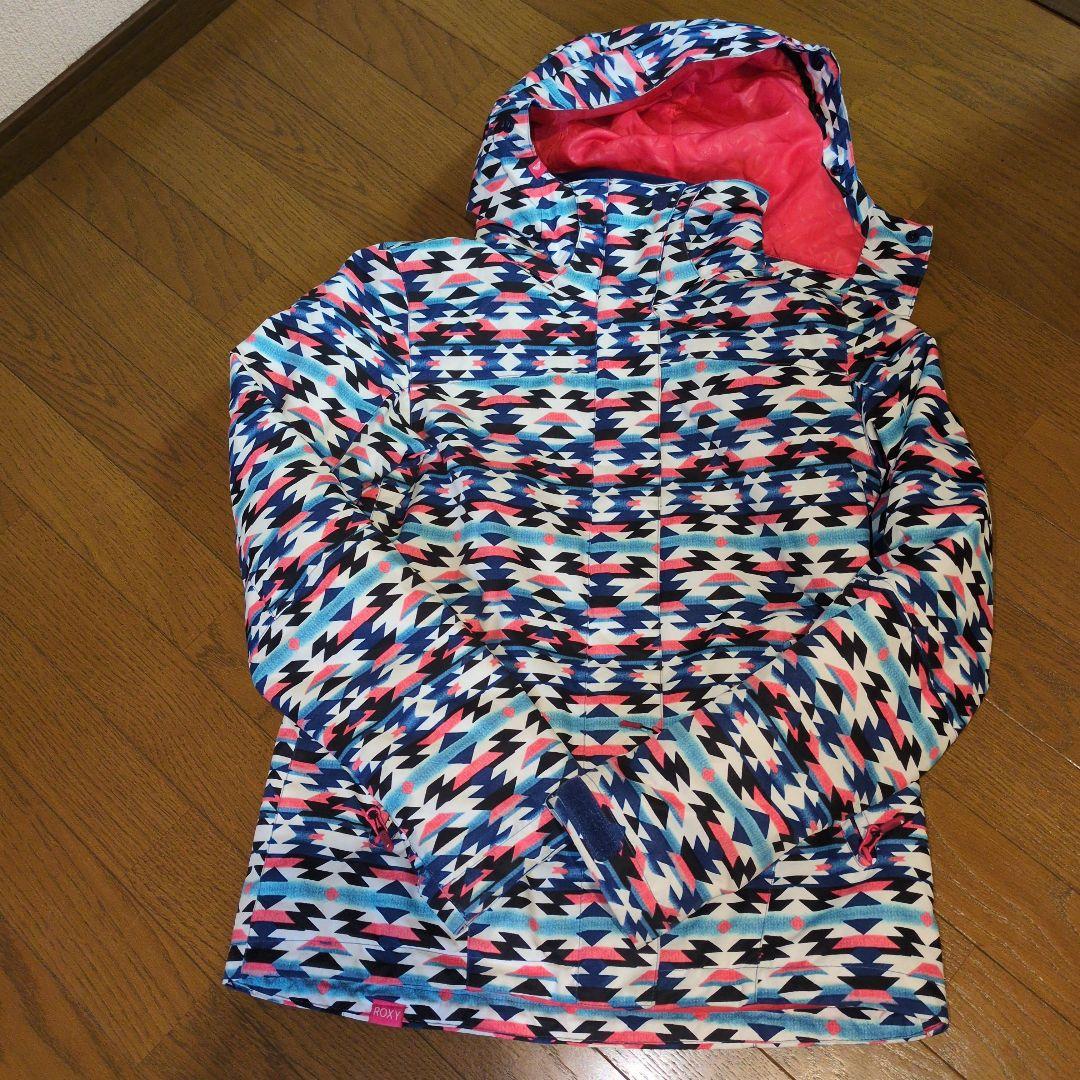 ROXY　スノボウェア　上下セット　Ｍ　総柄　ジオメトリック　ピンク
