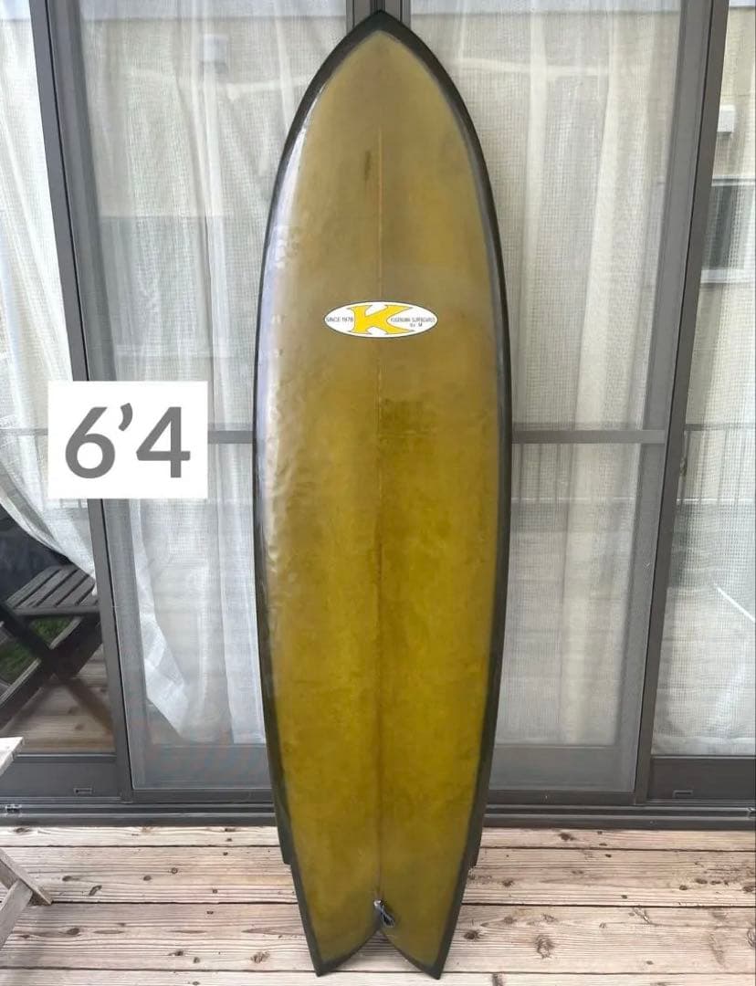 Kugenuma surfboards 6’4 フィッシュツイン ミッドレングス
