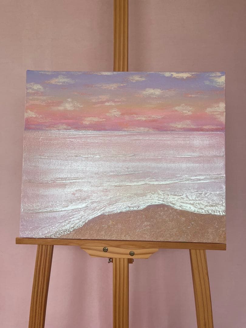 海の風景 テクスチャーアート 海の絵 海 海アート 癒し 風景　原画