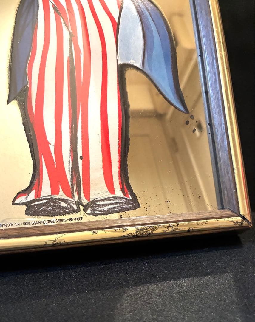 バーネットジン　パブミラー　ビンテージ　アメリカン雑貨　ガレージ