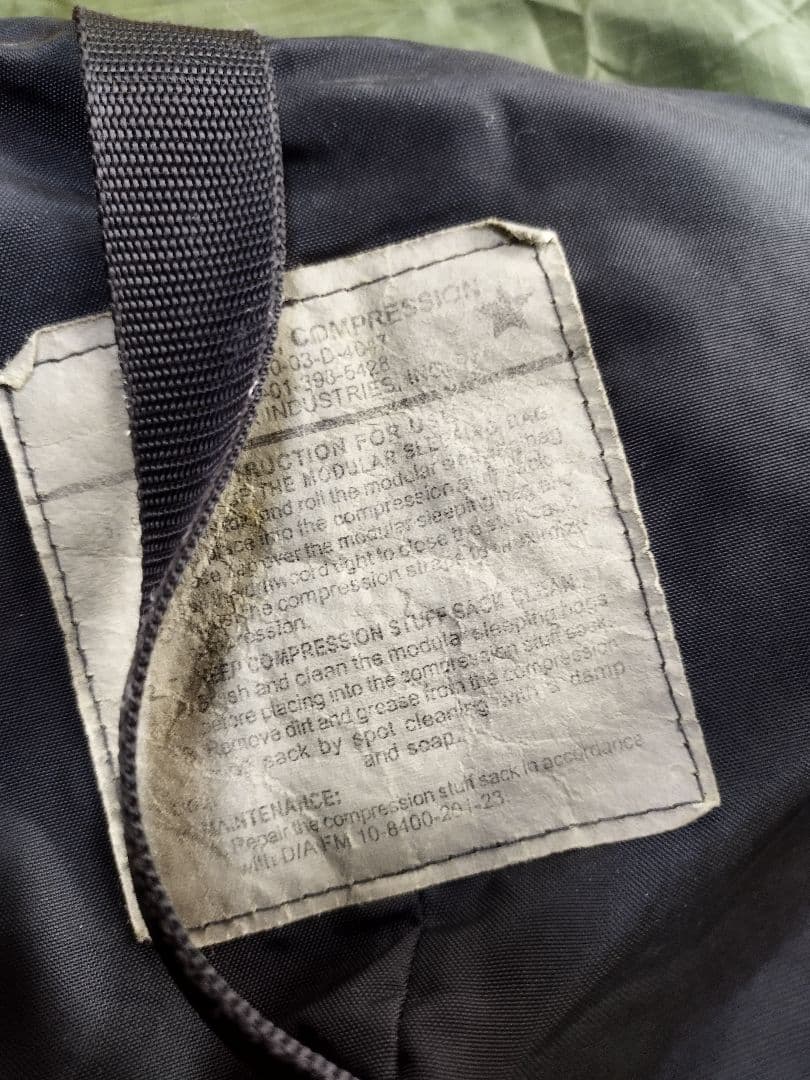 (4872)US.モジュラースリープシステムセット　米軍実物　ユーズド　良品