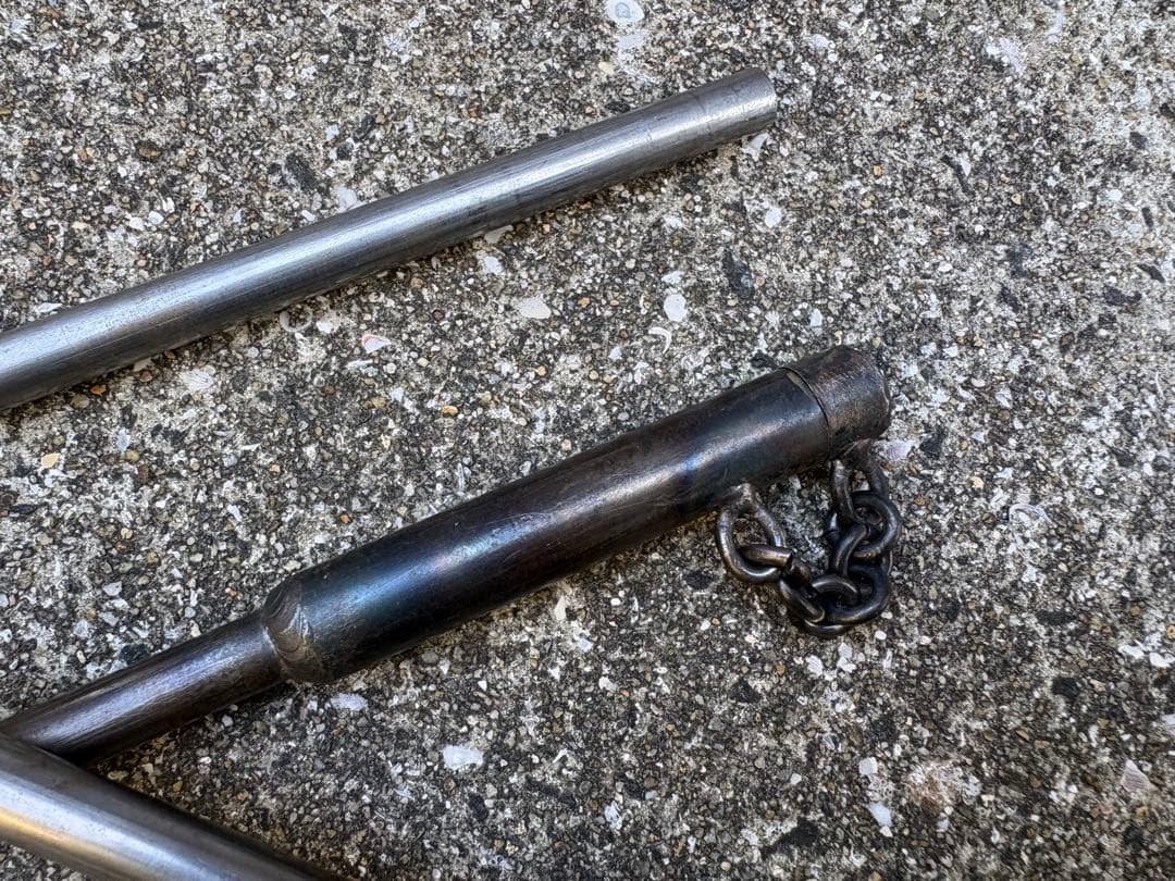 ハンドメイド　焚き火ハンガー　ファイヤーアンカー