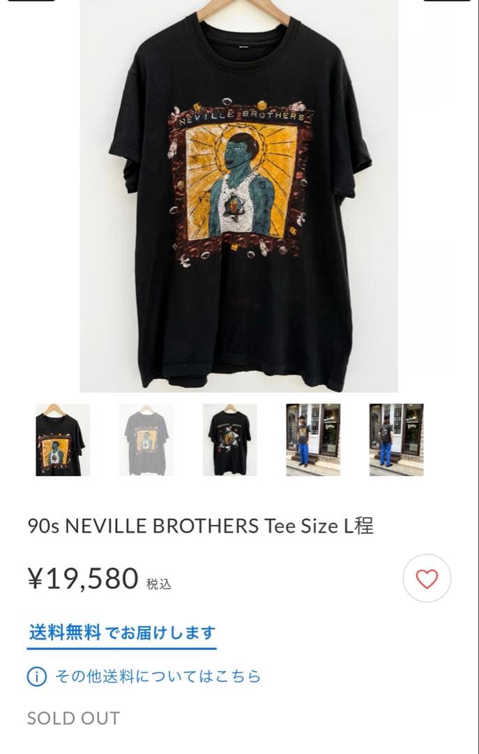 希少☆ネヴィル・ブラザーズ☆バンドTシャツ☆ブラック☆Lサイズ☆プリントTシャツ