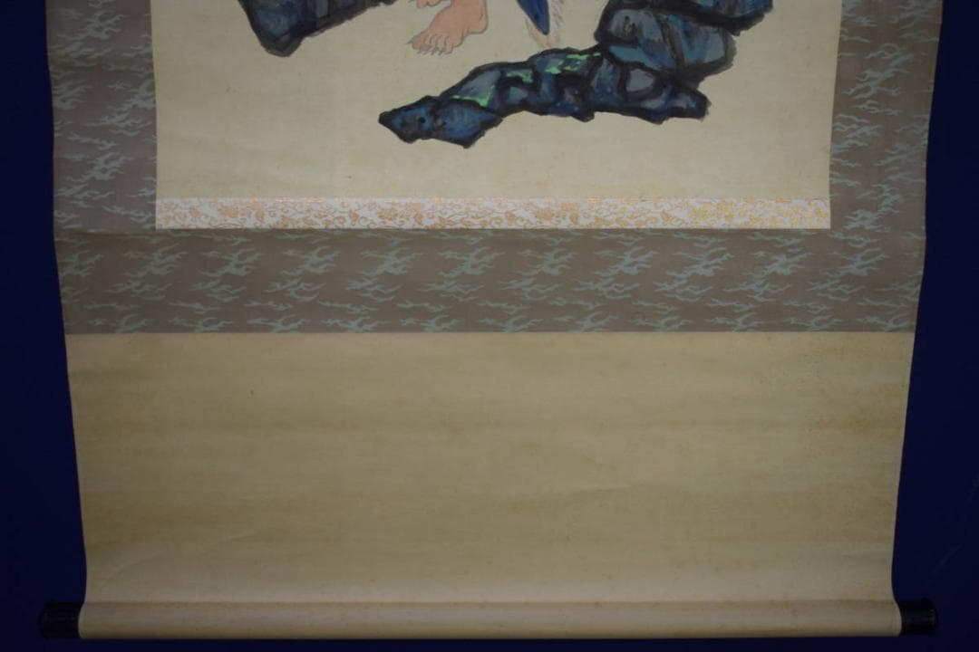 真作/望東/以西六郎兵衛/神農画賛/人物/布袋屋掛軸HK-57