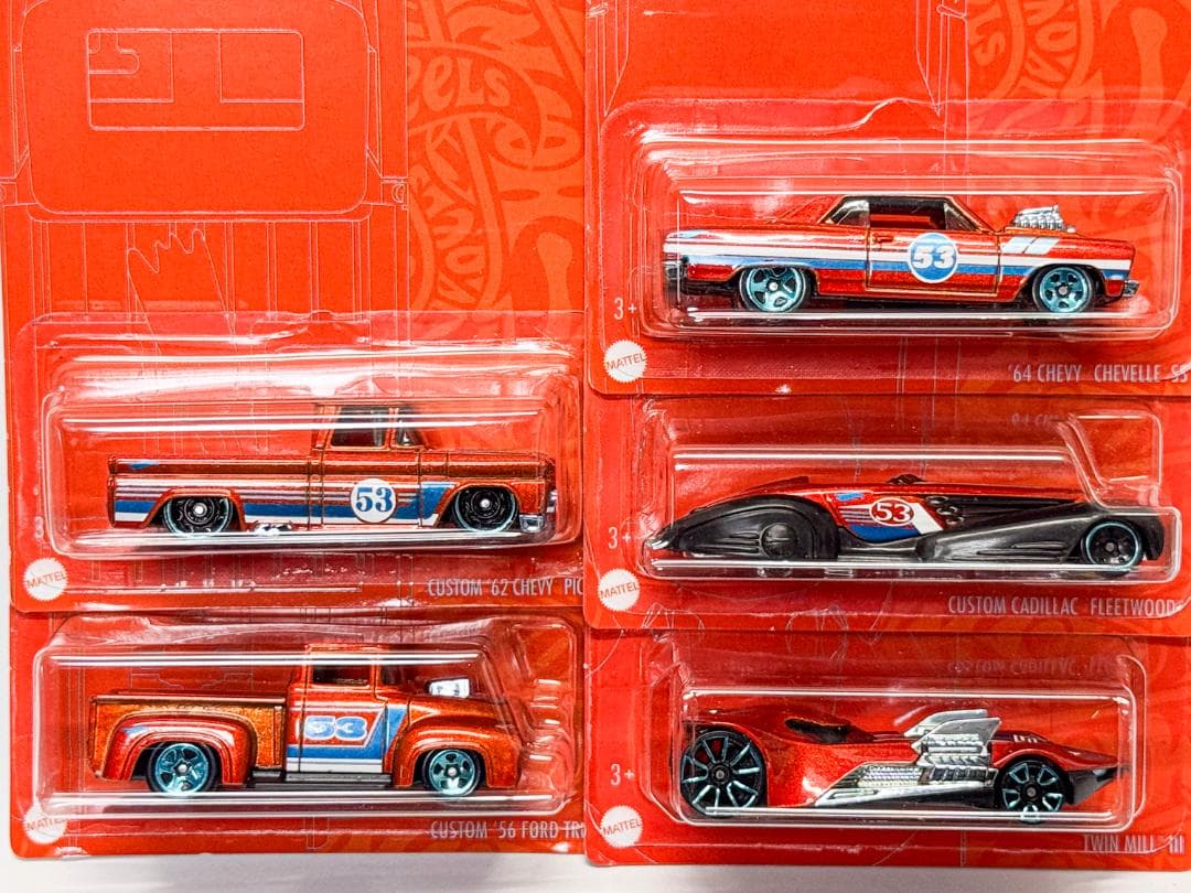 ホットウィール ★ ORANGE & BLUE ★ 53 アニバーサリー★11台