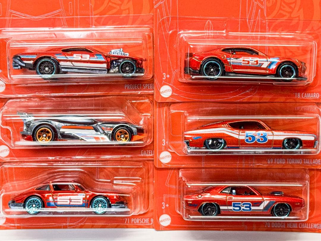 ホットウィール ★ ORANGE & BLUE ★ 53 アニバーサリー★11台