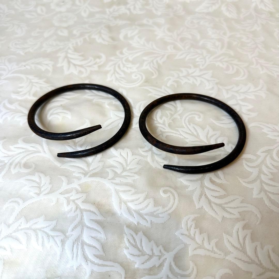 ♦︎未使用品♦︎茶道具　老松地紋　茶窯　窯鐶　釜　鉄製　古道具