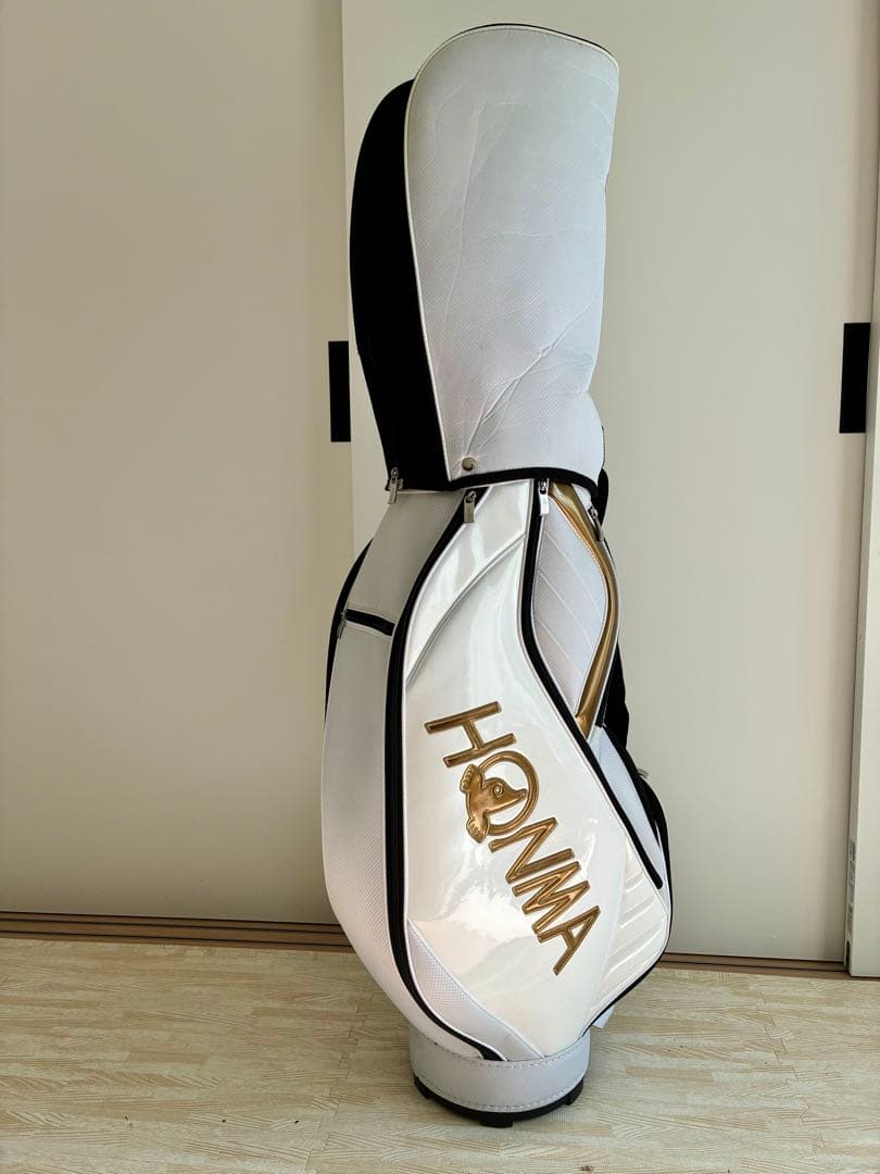 HONMA ゴルフキャディバッグ 9インチ ホワイト/ゴールド