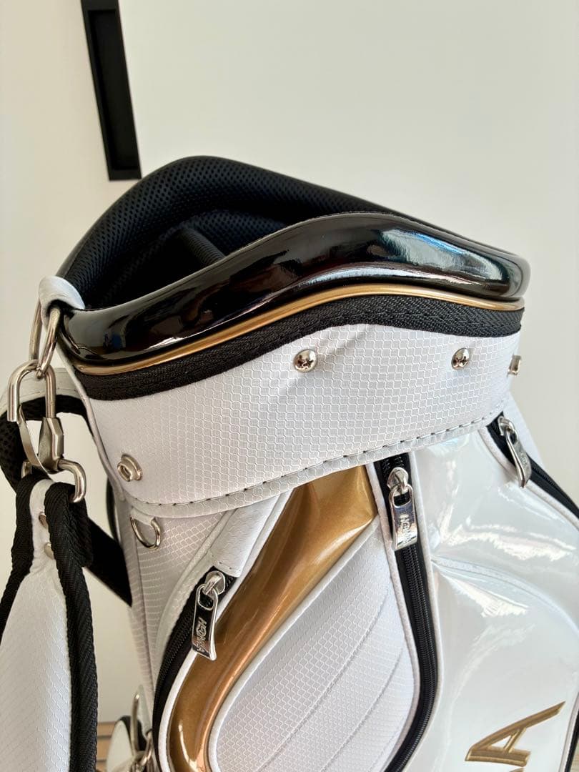 HONMA ゴルフキャディバッグ 9インチ ホワイト/ゴールド
