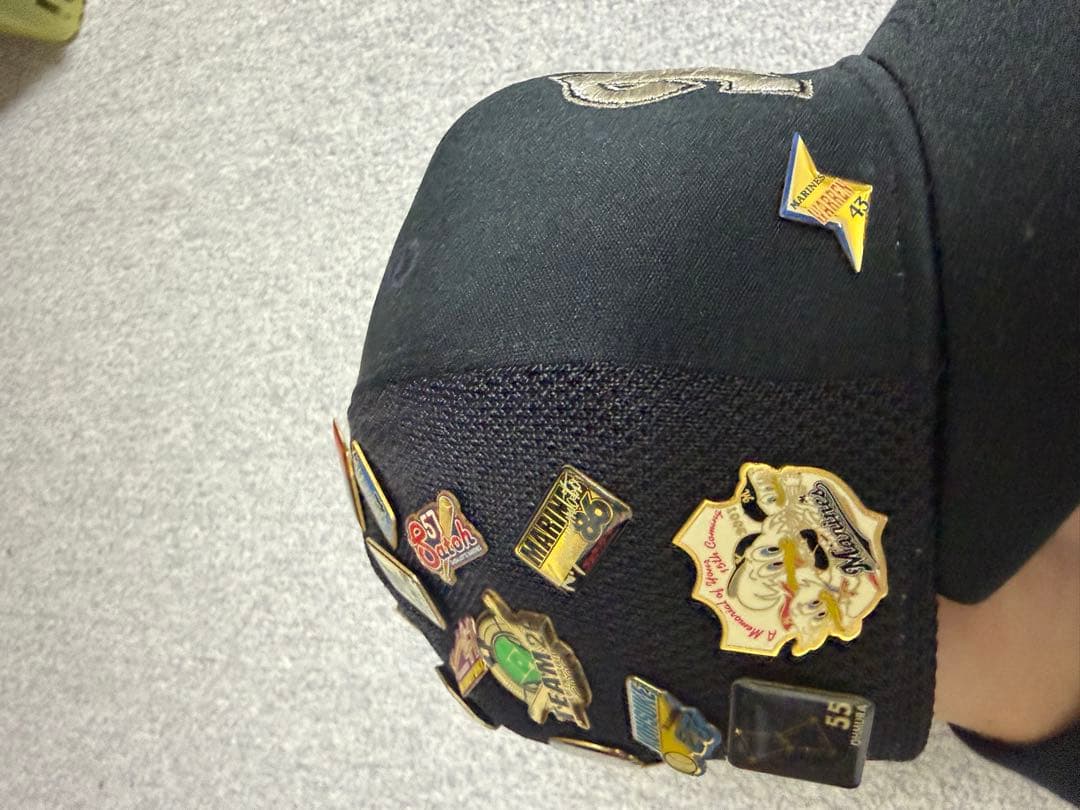 千葉ロッテマリーンズ サイン入りヴィンテージバッチ キャップ