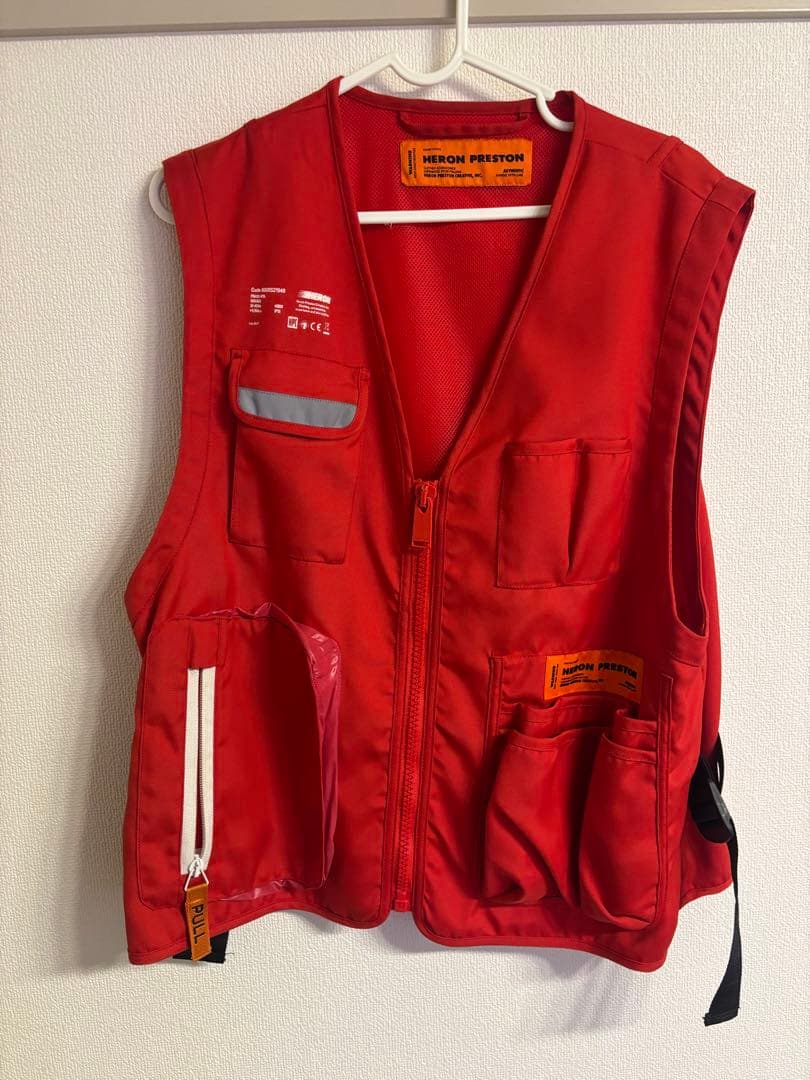 ヘロンプレストン赤いポケット付きライフジャケット