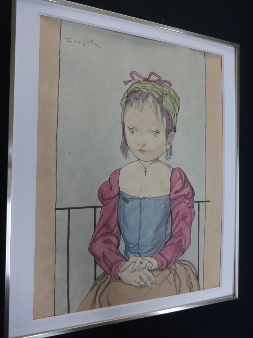 藤田嗣治 小さな家政婦 1963年頃　肉筆水彩画　紙本著色・レオナールフジタ