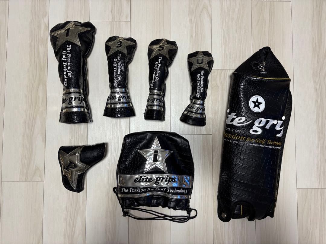 elite grips キャディバッグ ヘッドカバーセット