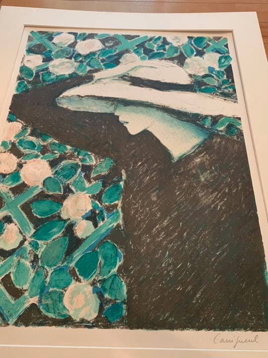 カシニョール リトグラフ 「秋のバラ」人気 作品 絵画