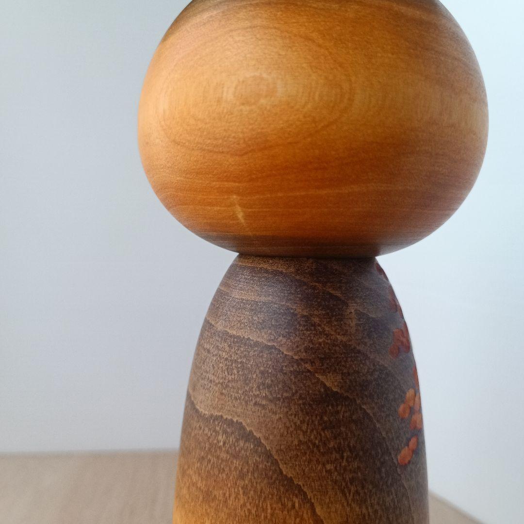 ①渡辺正雄 彩秋 約24cm 創作こけし 伝統工芸 内閣総理大臣賞受賞作家