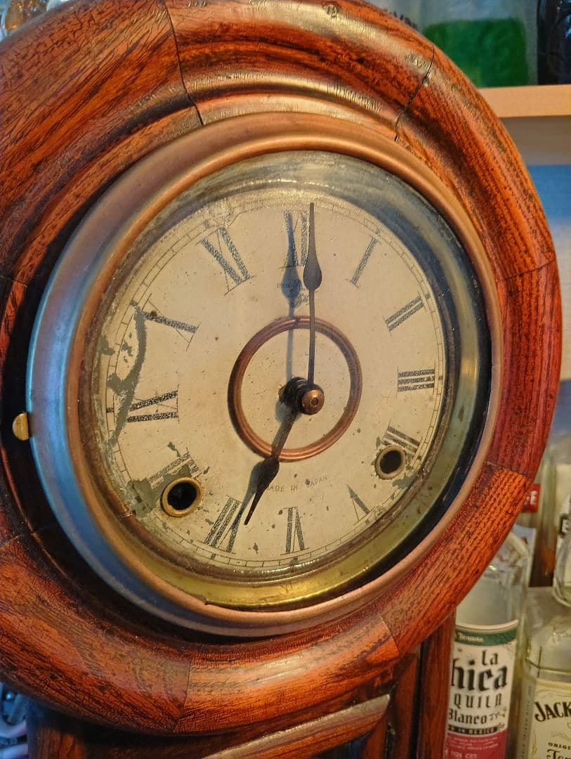 尾長時計「地球馬印」ゼンマイ式振り子時計 ボンボン時計