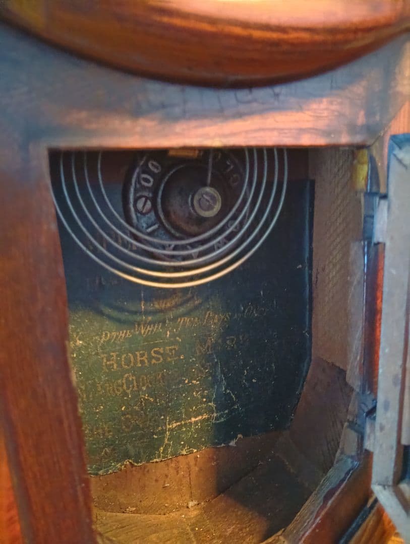 尾長時計「地球馬印」ゼンマイ式振り子時計 ボンボン時計