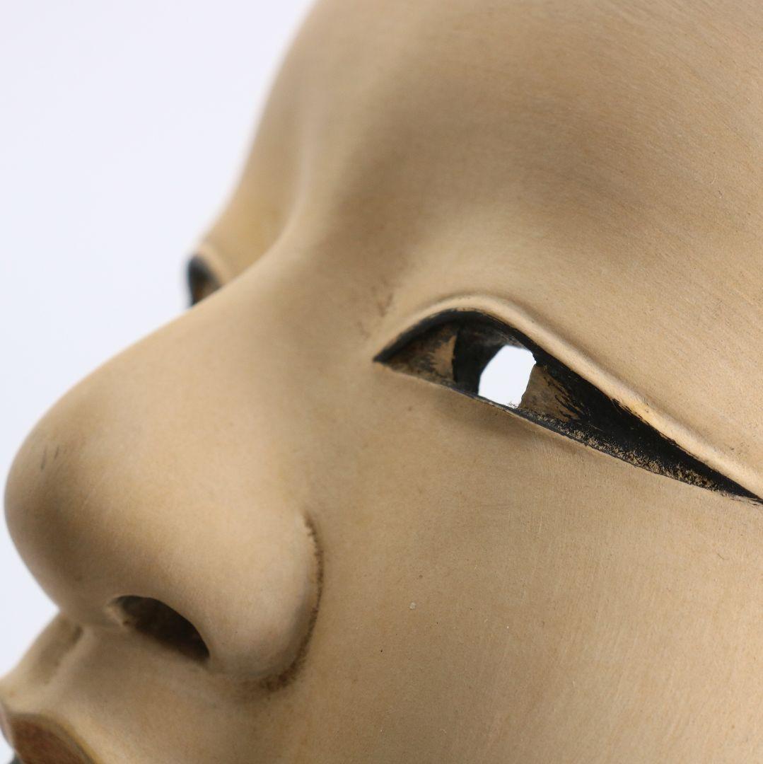 能面 小面 彩色木彫　AC1022