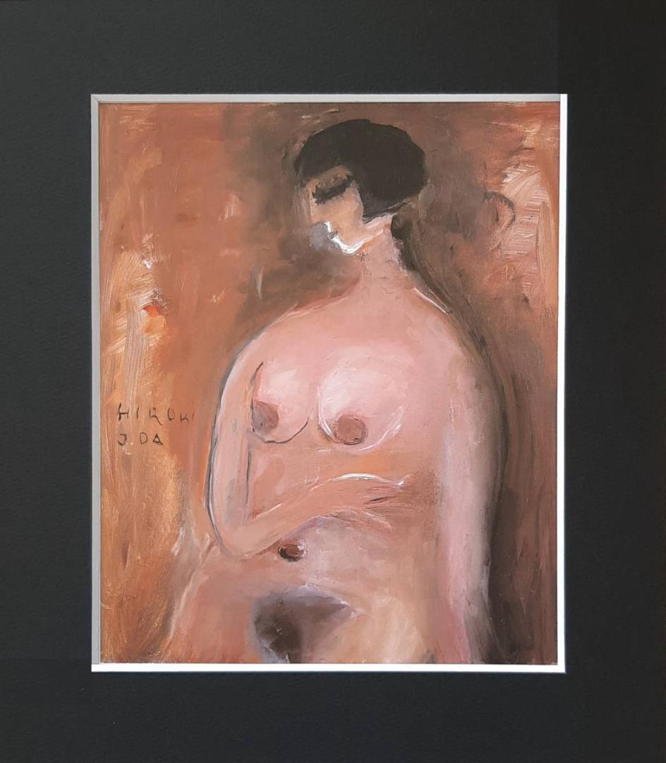 織田廣喜、「裸婦」、希少画集の額装画、四季、風景、人気作品