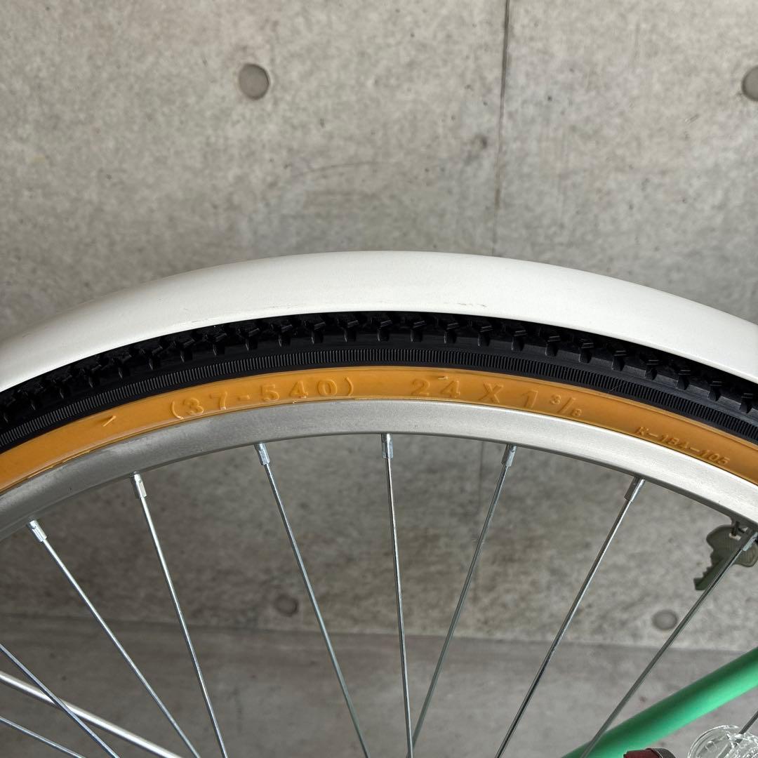 子供用自転車 女の子 メリッサ 24インチ シマノ6段変速 折りたたみ自転車