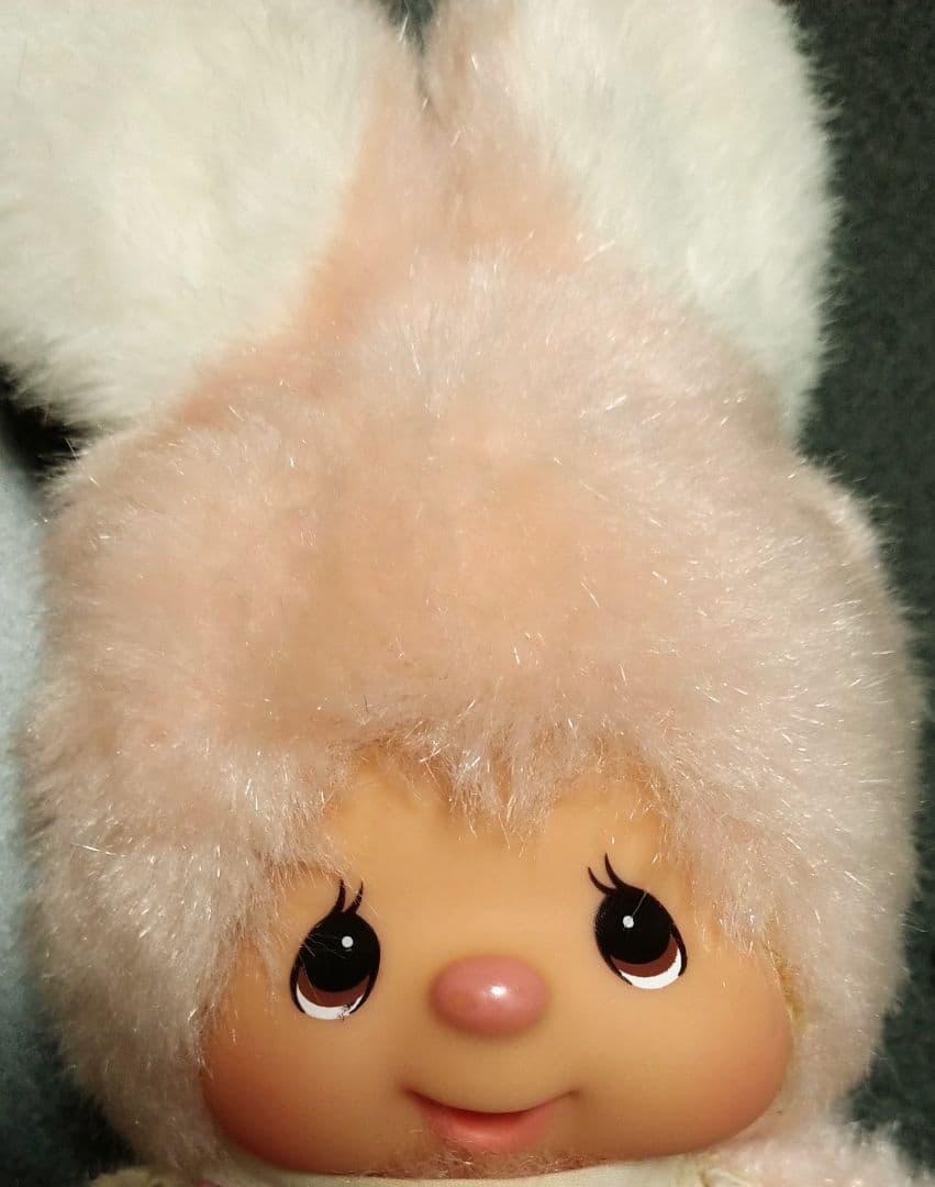 【昔のアンティーク】チムたん 24cm ぬいぐるみ レトロ モンチッチ　ラビット