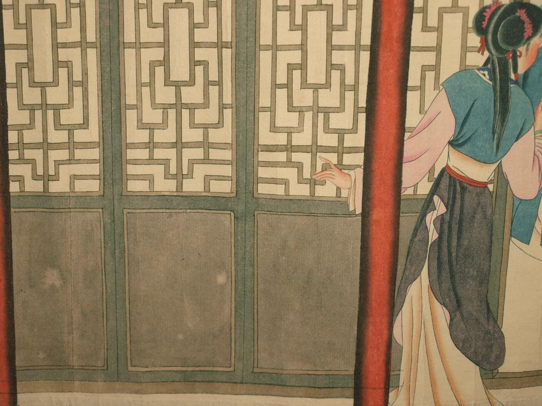 骨董市仕入れ品　中国宋時代の掛軸　激安骨董品　肉筆保証 BD377A8-2