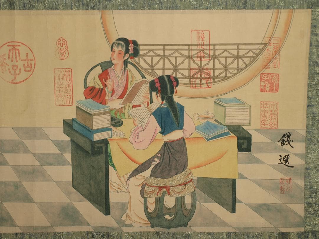 骨董市仕入れ品　中国宋時代の掛軸　激安骨董品　肉筆保証 BD377A8-2