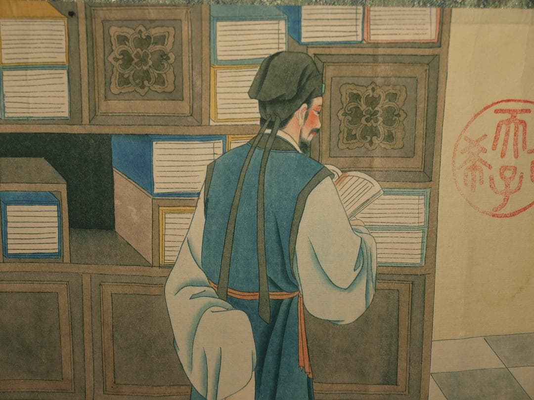 骨董市仕入れ品　中国宋時代の掛軸　激安骨董品　肉筆保証 BD377A8-2