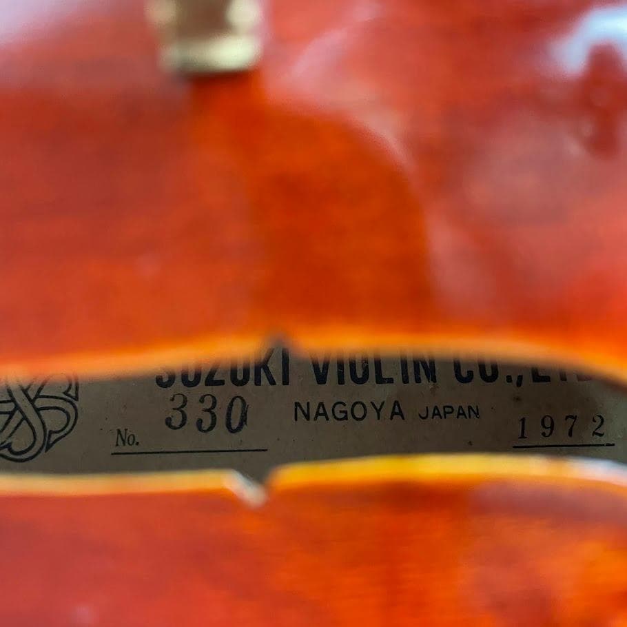 美虎■鈴木バイオリン■上位 No.330 3/4 1972年 新品弓・新品弦
