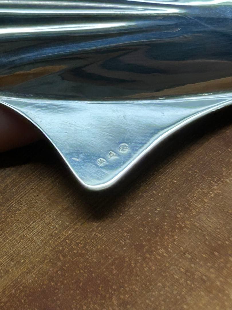 純銀　小物入れ　皿　貝デザイン